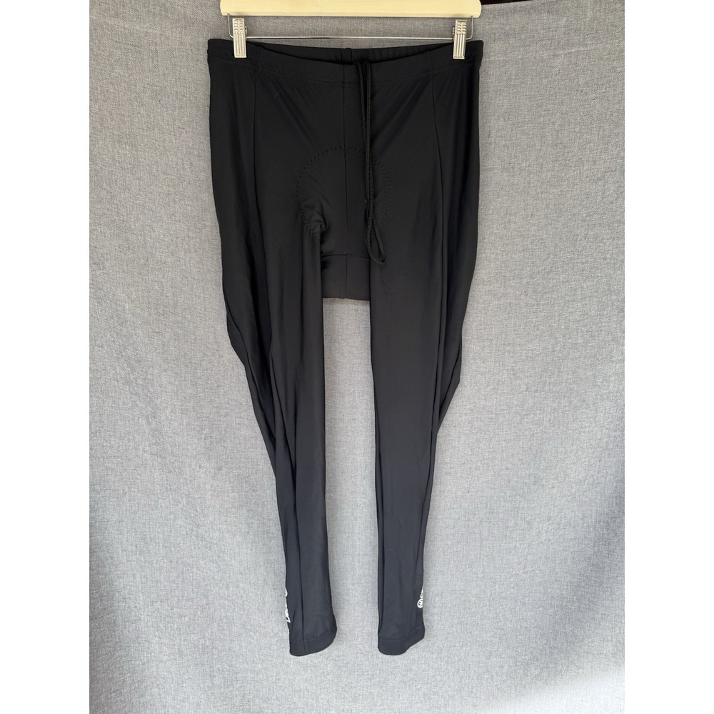 CANARI Padded‎ Cycling Pants Tights Mens XL Black Zip Ankle Drawstring